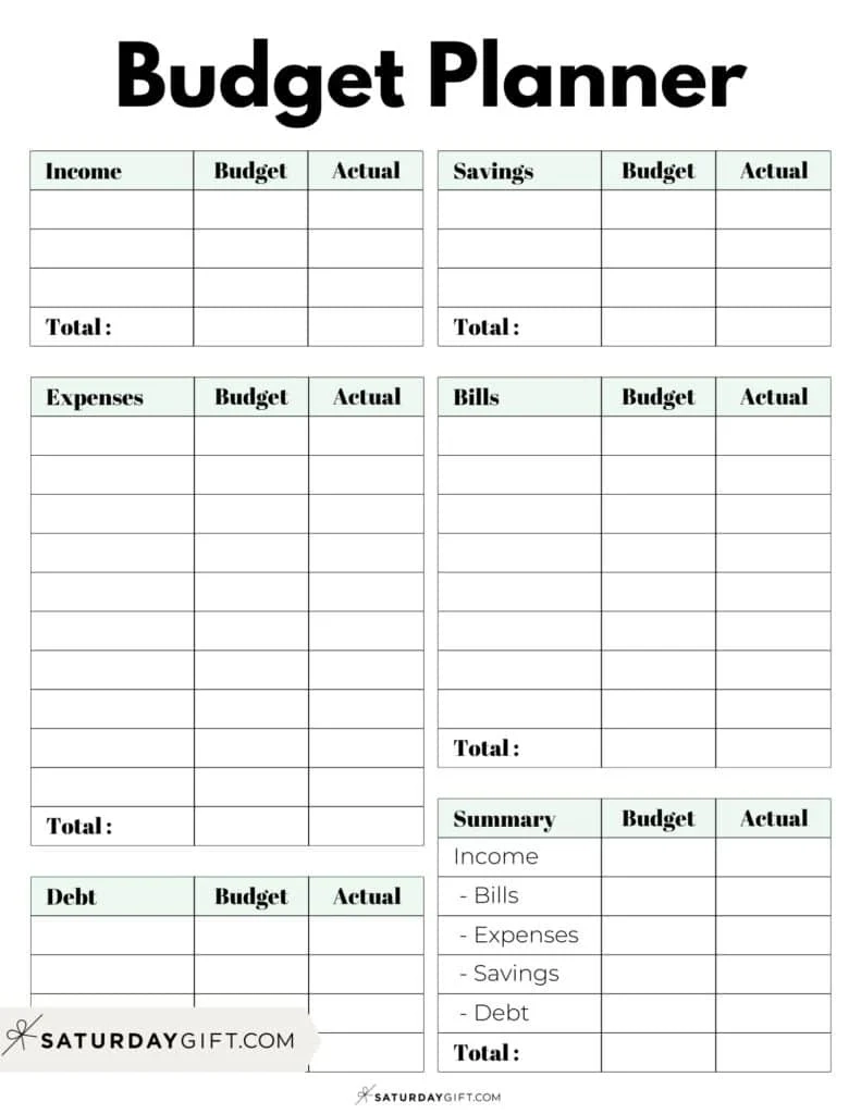 37 Budget Planners amp Trackers Cute amp Free Printables