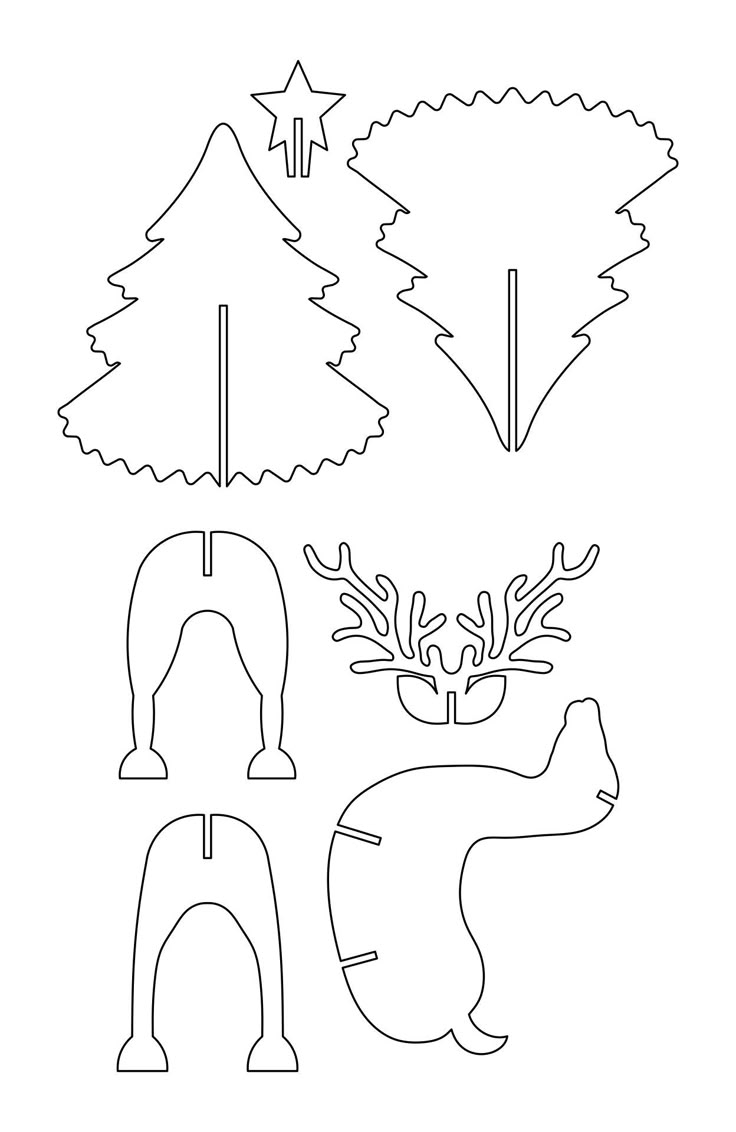 3D Christmas Templates 15 Free PDF Printables Printablee