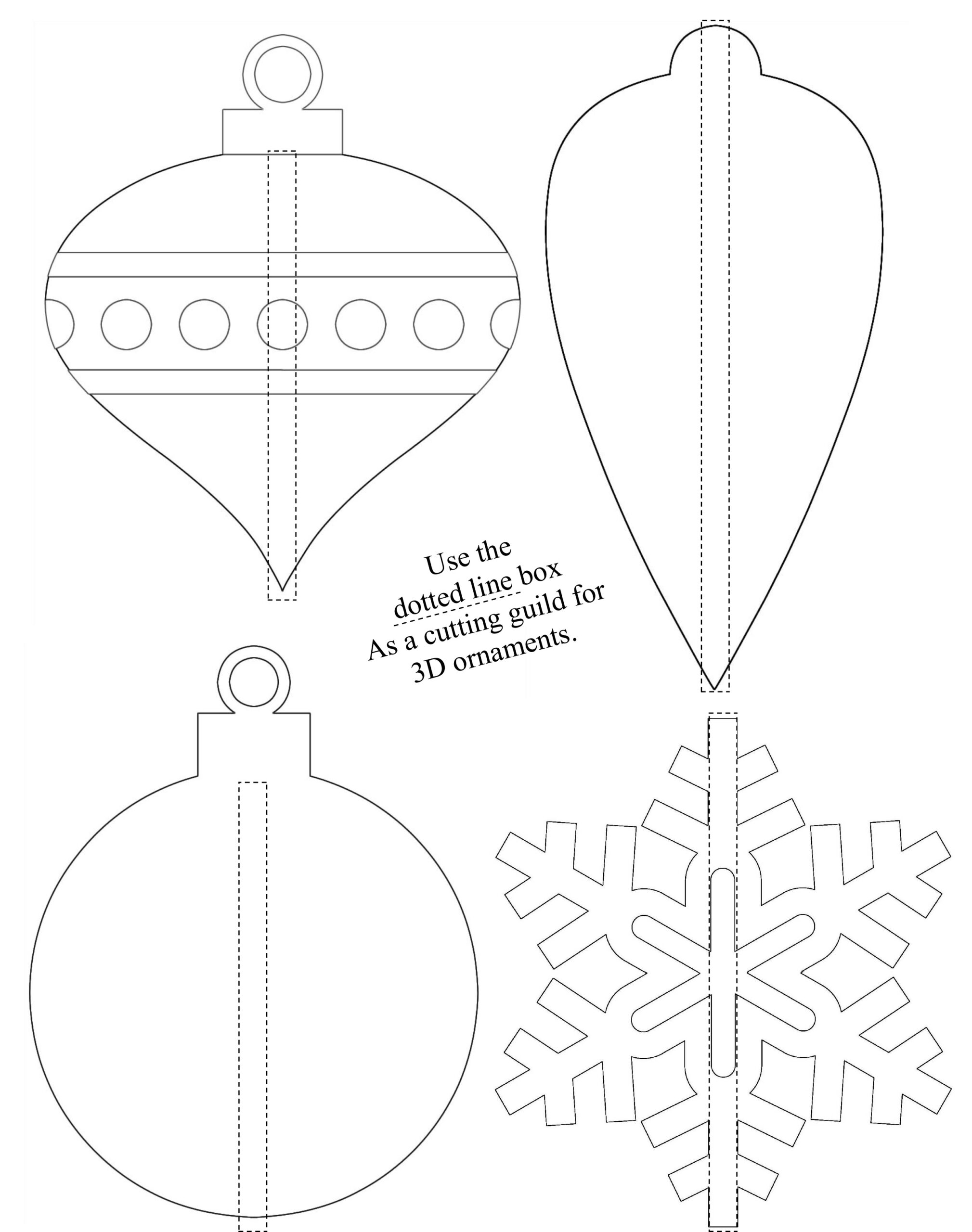 Printable 3d Ornament Template
