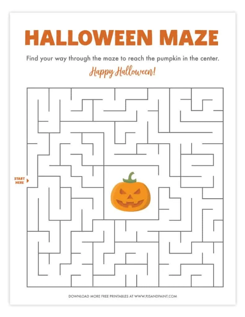Halloween Activities Printables Free