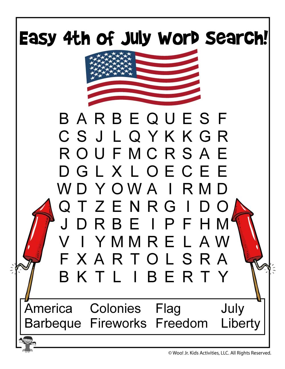 4th Of July Activity Pages For Kids Woo Jr Kids Activities 