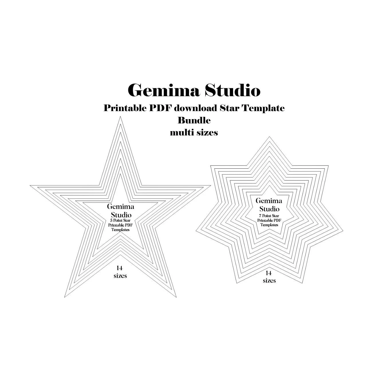 5 Pointed Star Template Free Printable 500