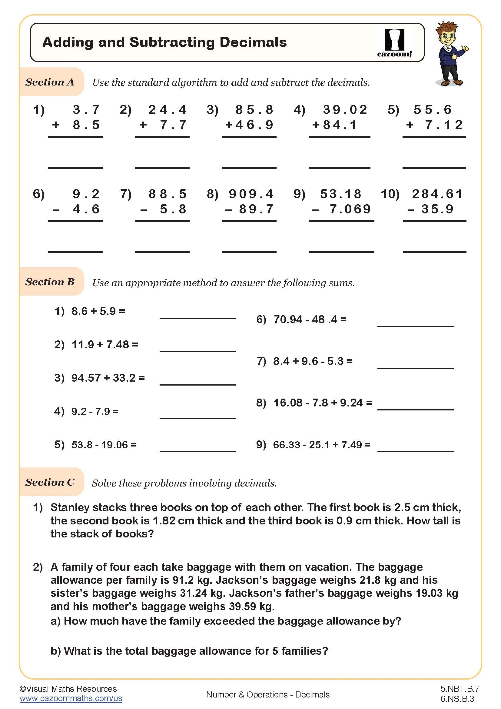 5th Grade Math Worksheets Free Printable