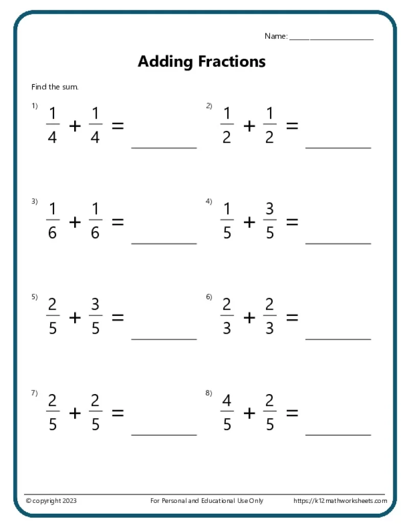 Printable Math Worksheets Free 5th Grade