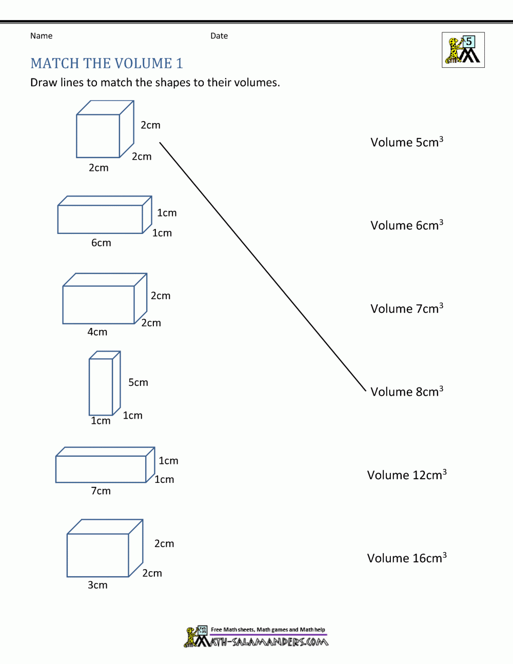 Worksheets Printable On Volume