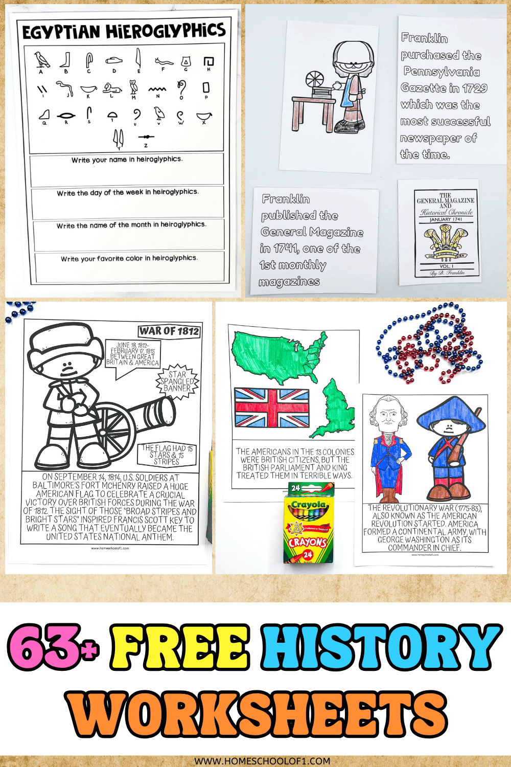 Free Printable History Worksheets For Kids