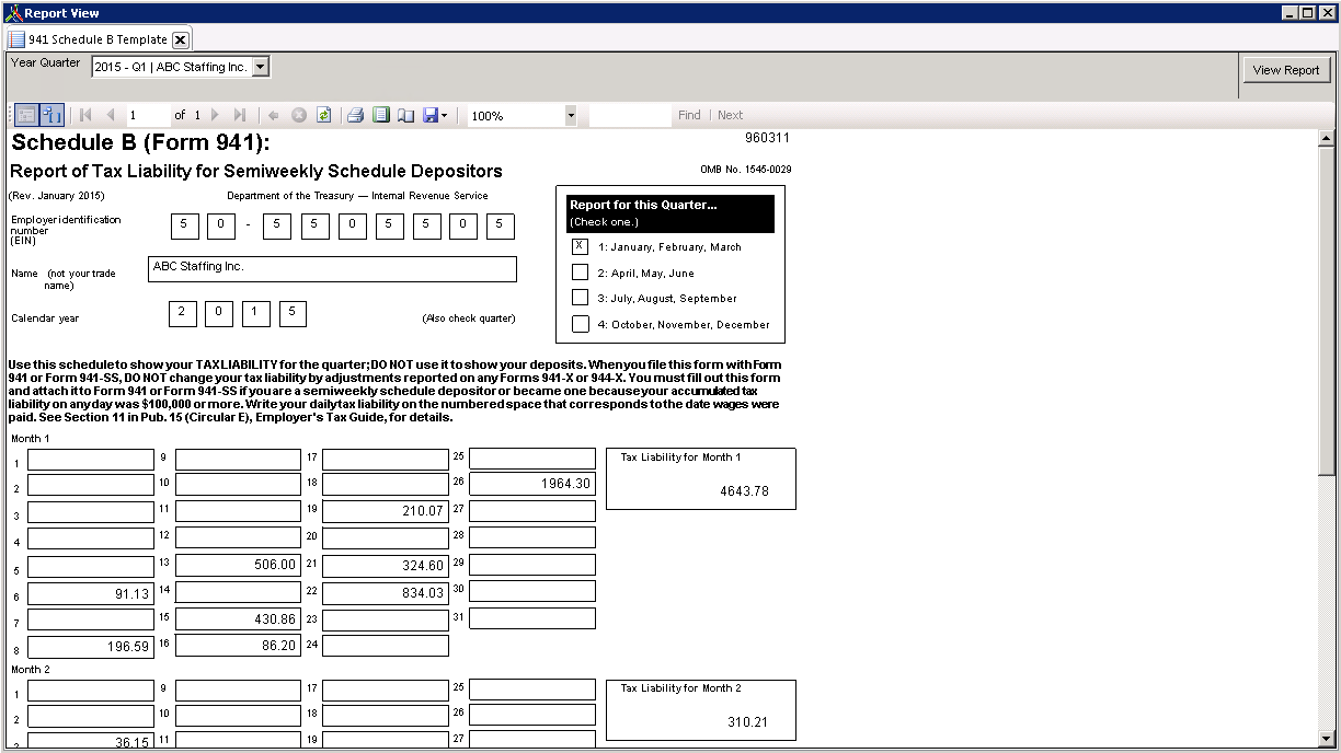 941 Form B Printable