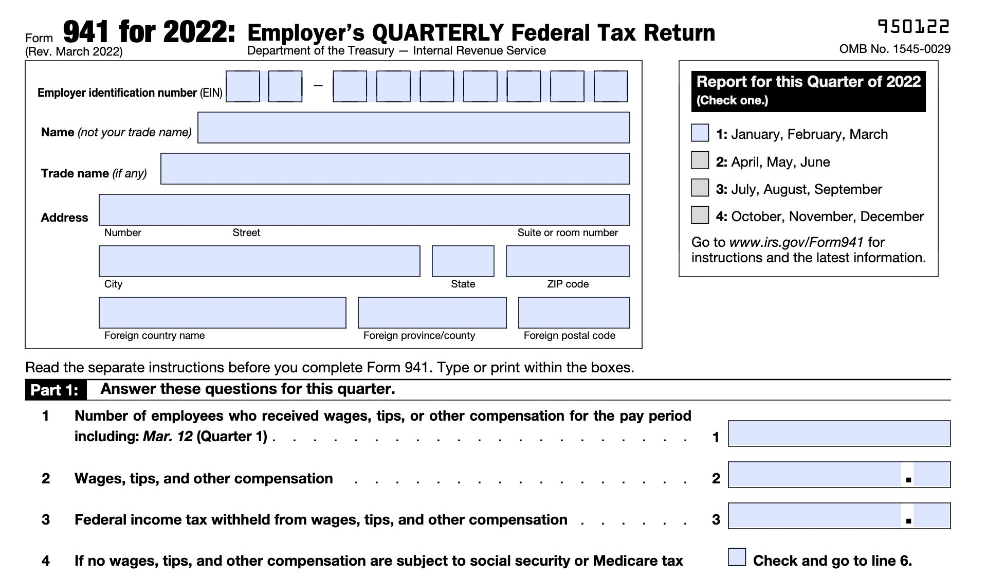 Irs Form 941 2016 Printable