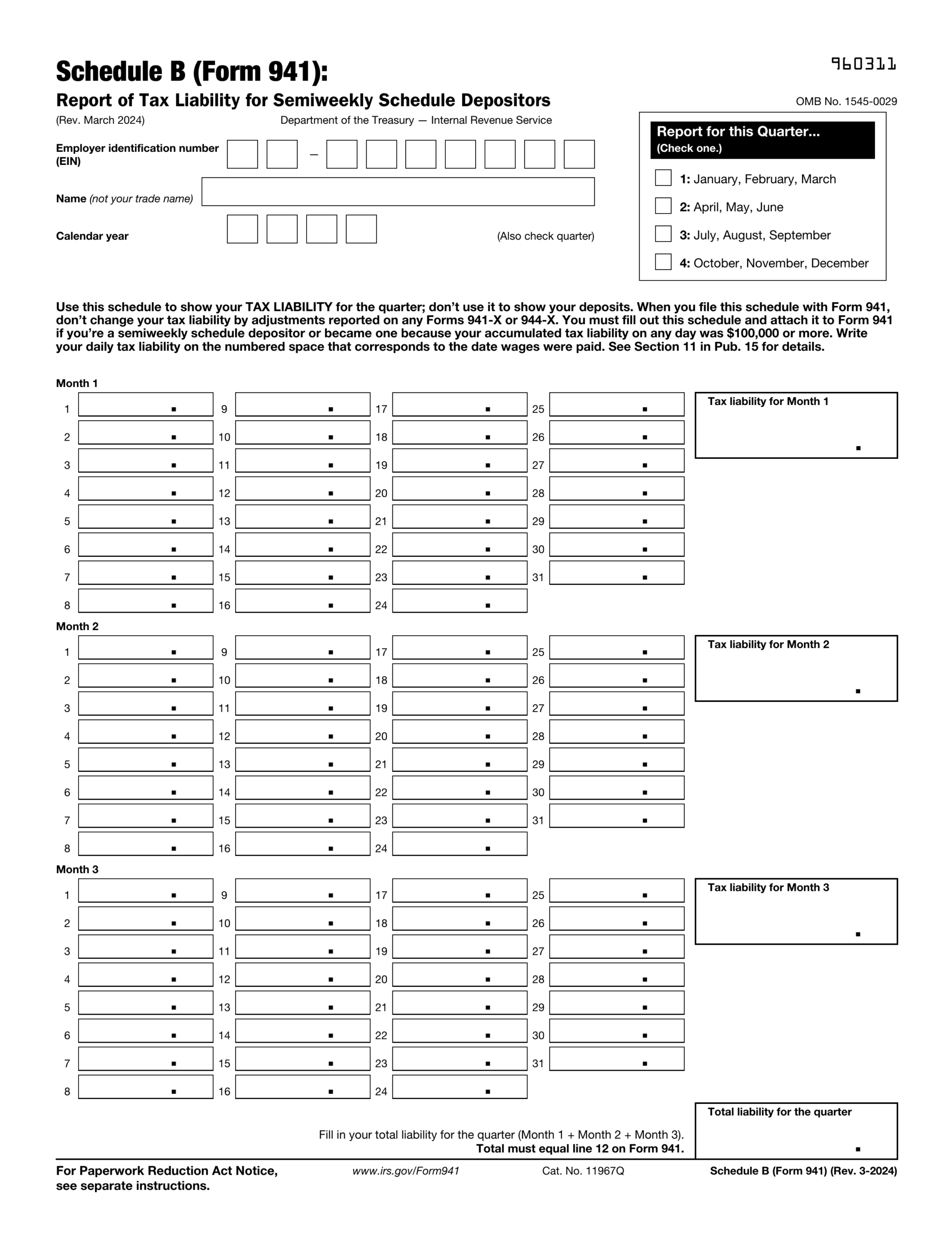 Tax Form 941 2025