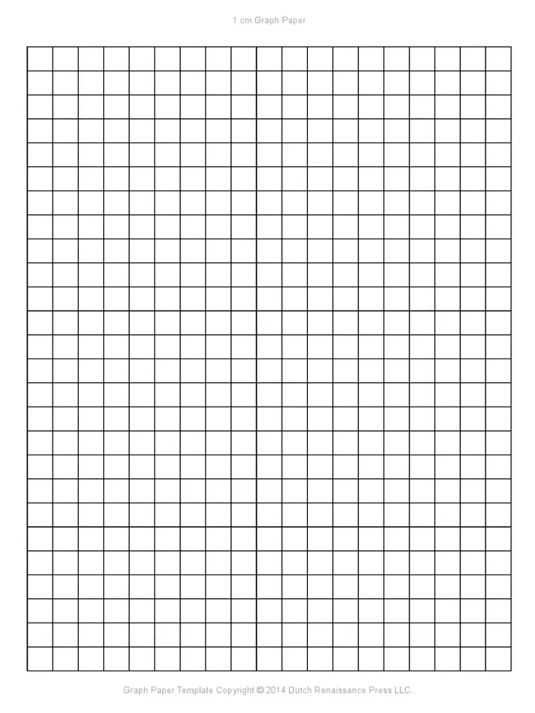 A4 Graph Paper Template 1 Centimeter PDF