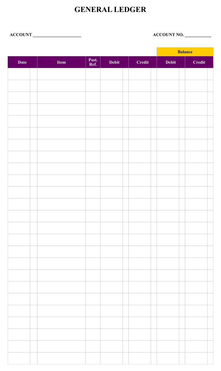 Printable Accounting Sheets Free
