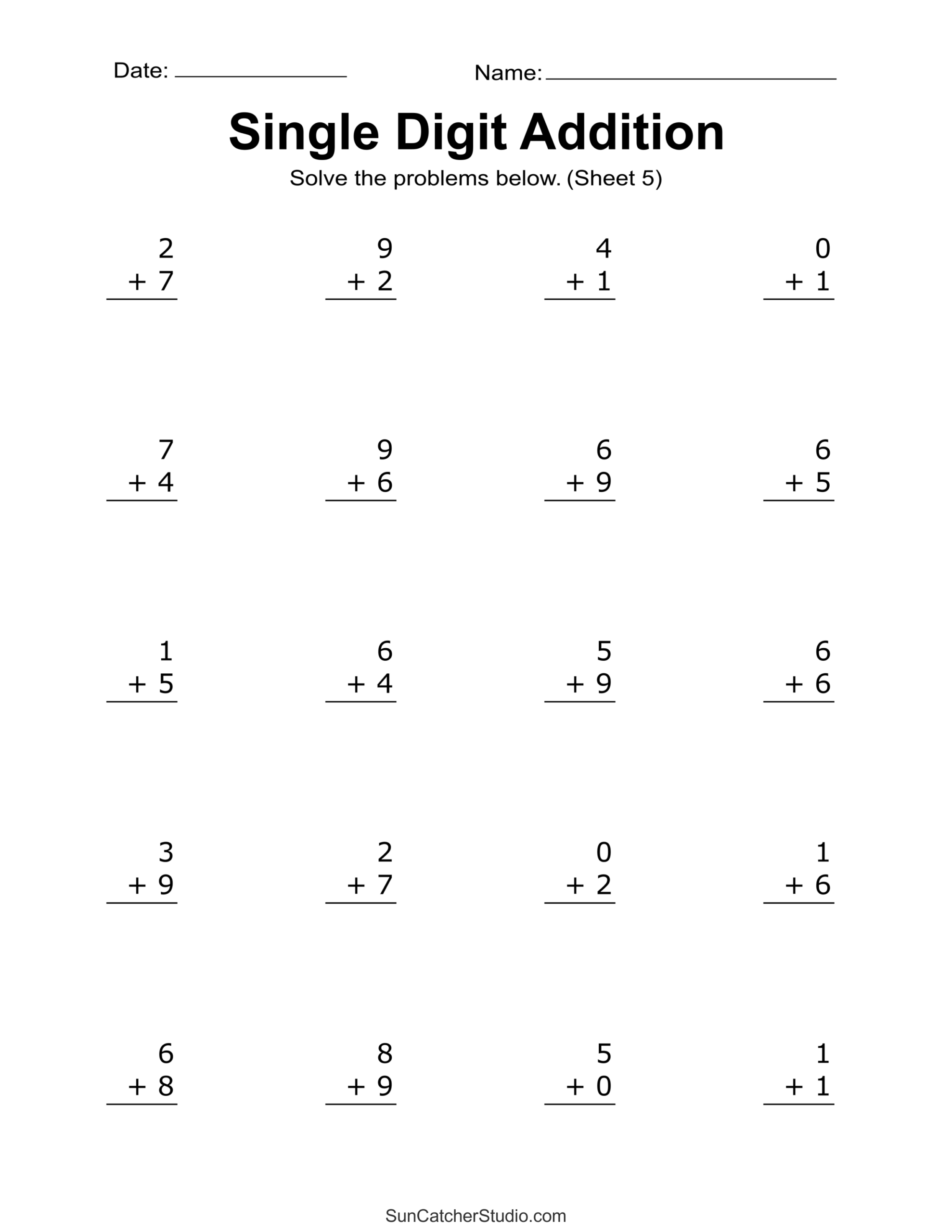 Printable Math Worksheets