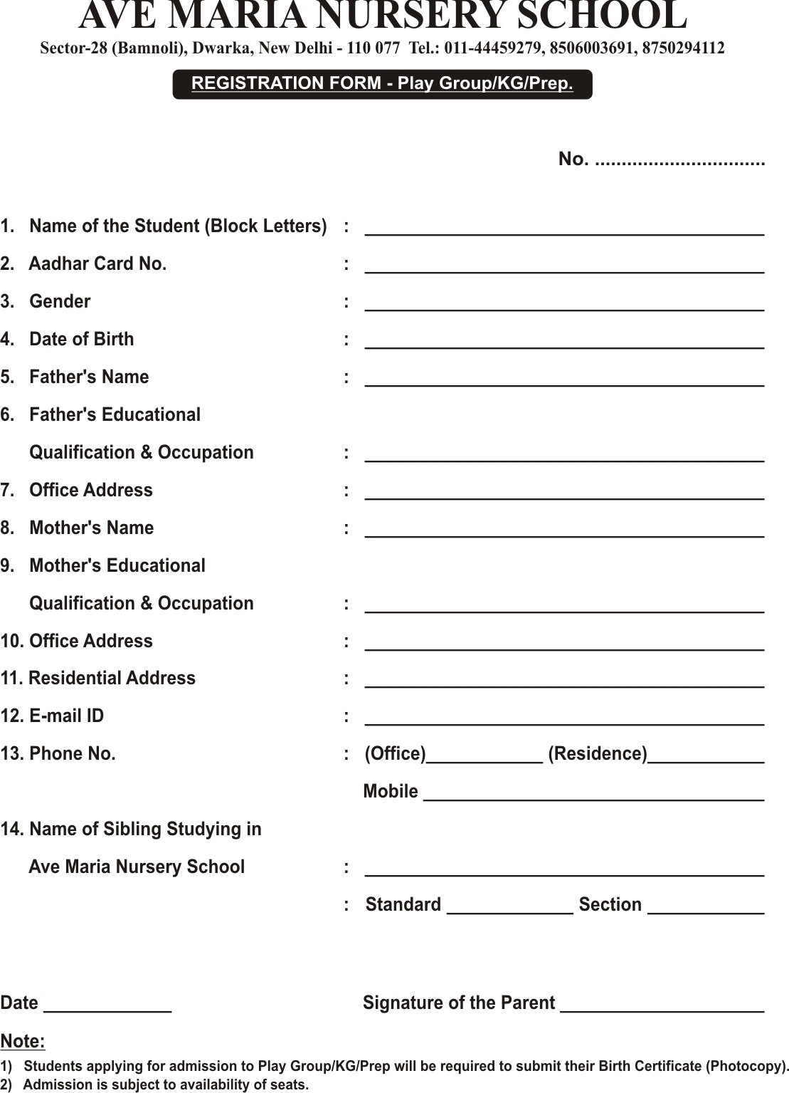 Admission 2026 27