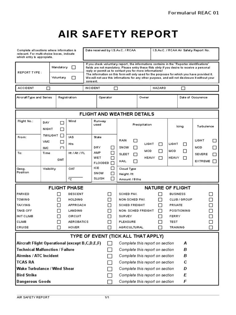 Air Safety Report PDF Aviation Safety Aircraft