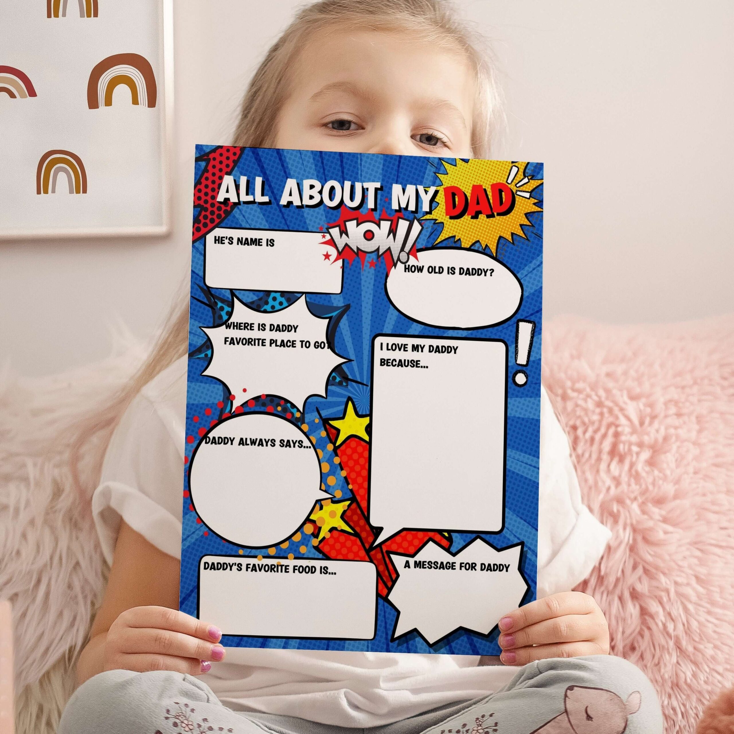 All About My Dad Poster Mama Life Printables