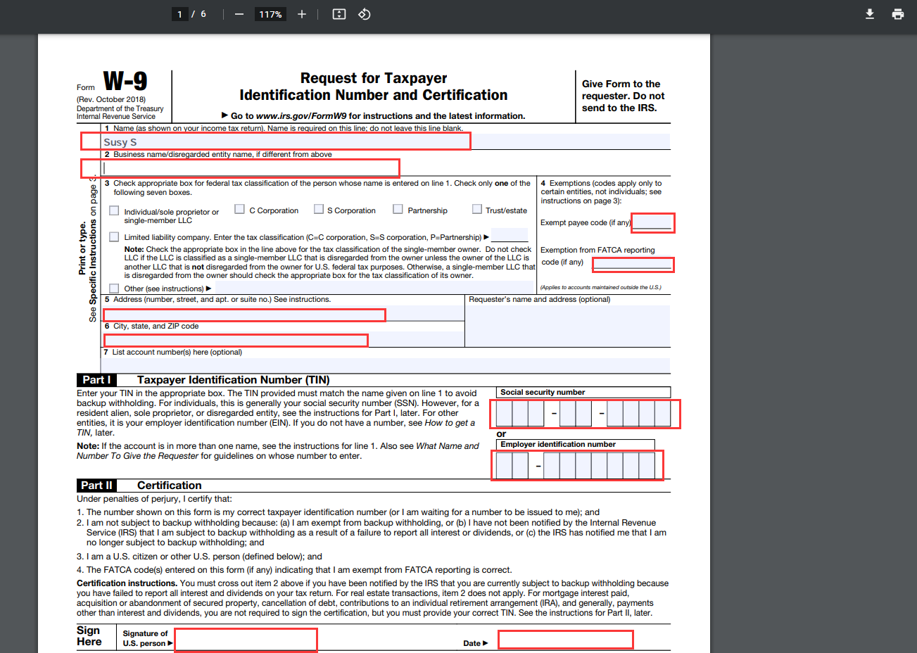 W9 Tax Form Instructions