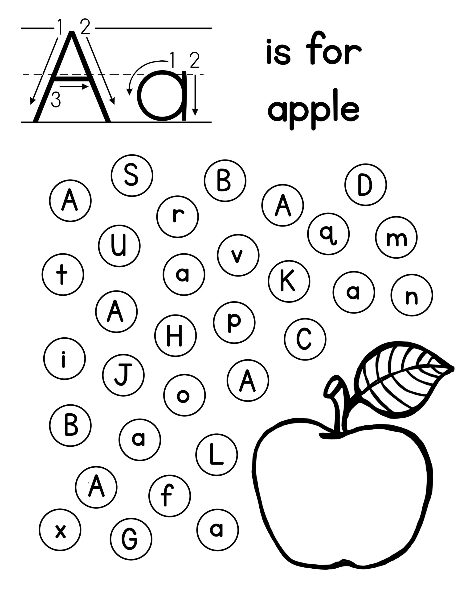 Find The Letter A Worksheet Free Printable