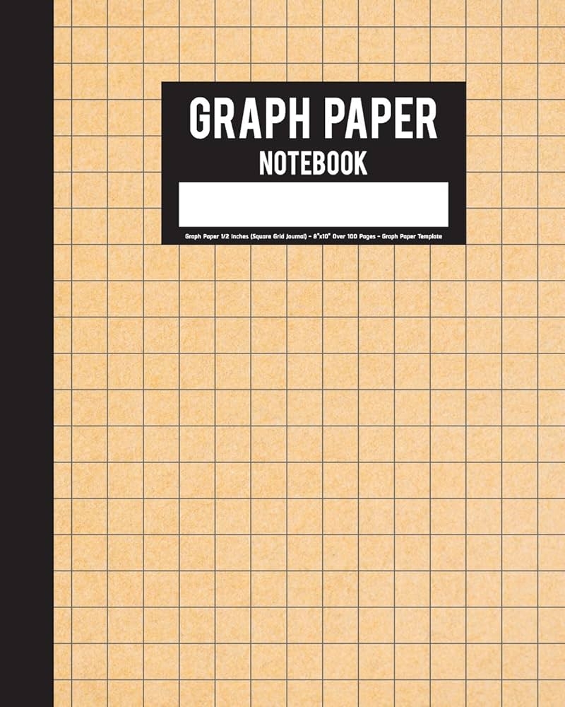 Amazon Graph Paper Notebook Graph Paper 1 2 Inches Square 