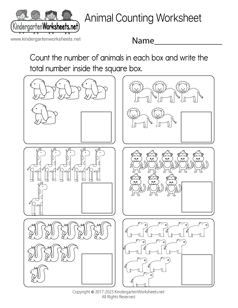 Free Printable Counting Worksheets For Kids