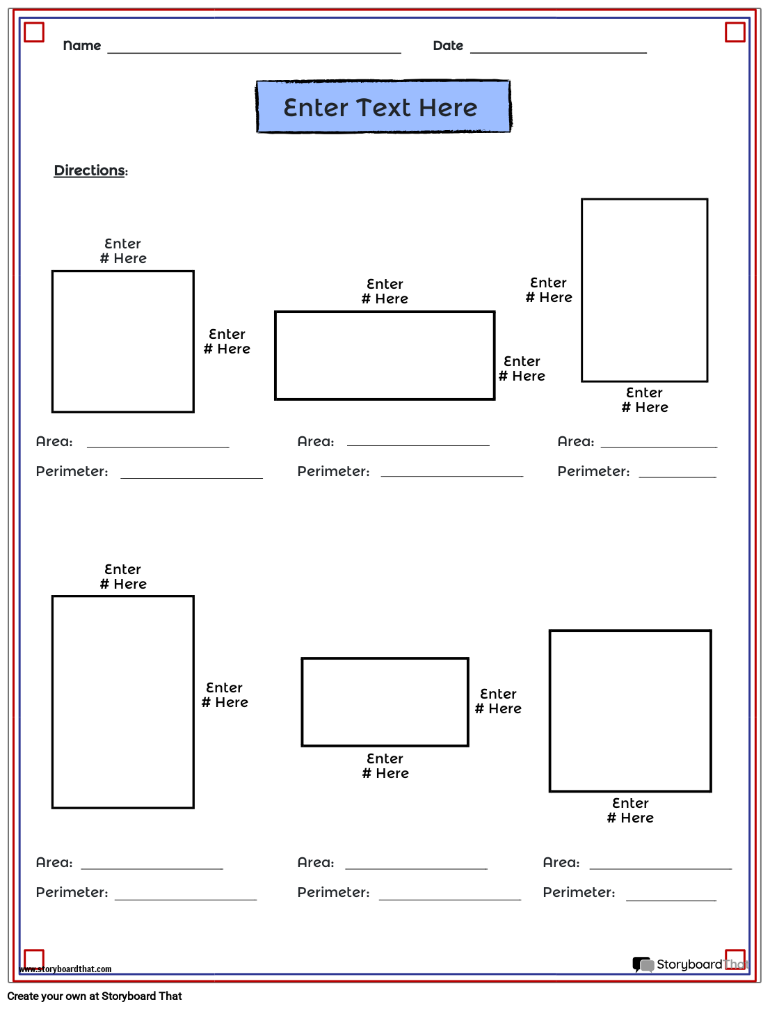 Area And Perimeter Worksheets By Storyboard That 2025 