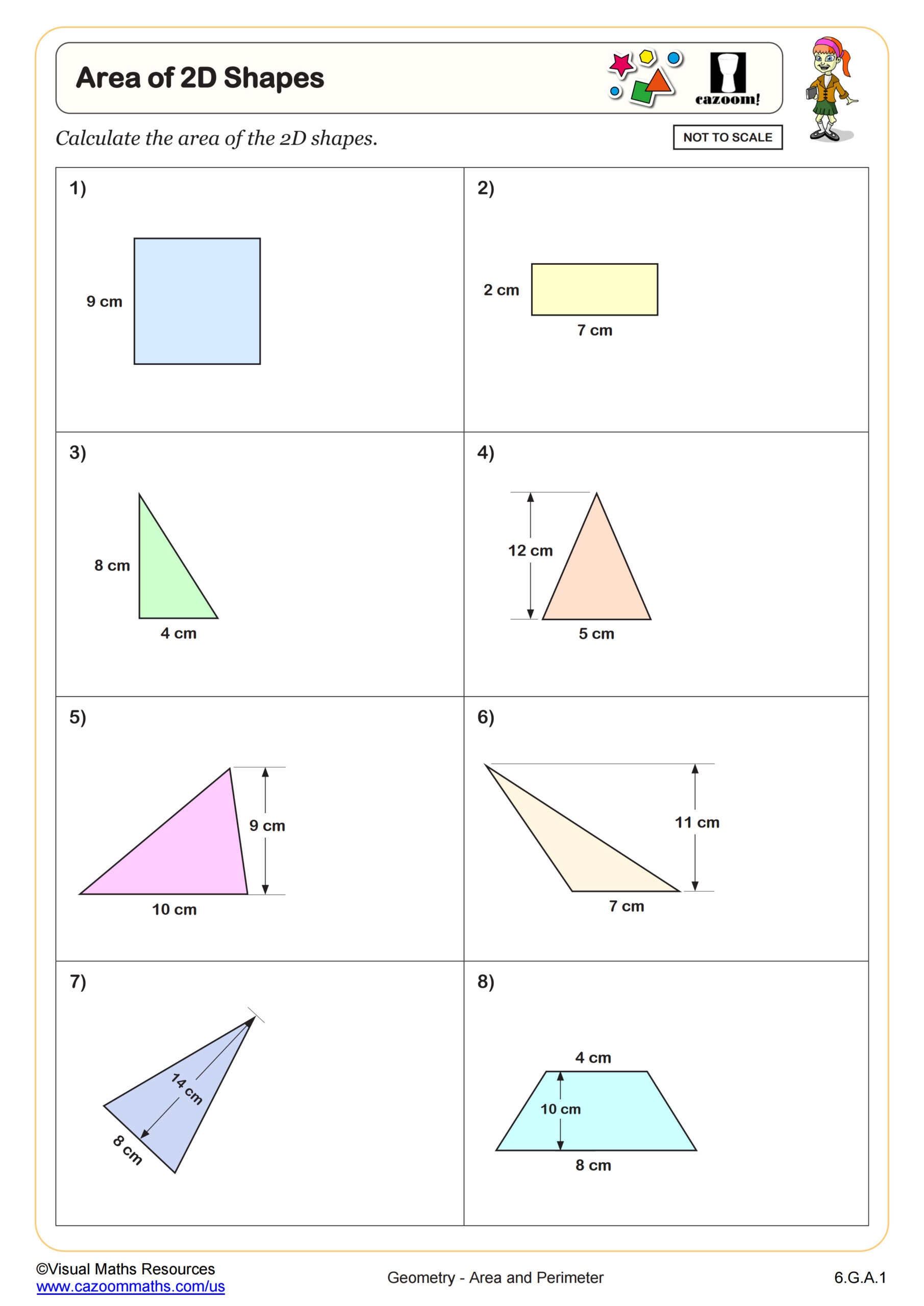 Free Printable Geometry Worksheets Grade 6 7