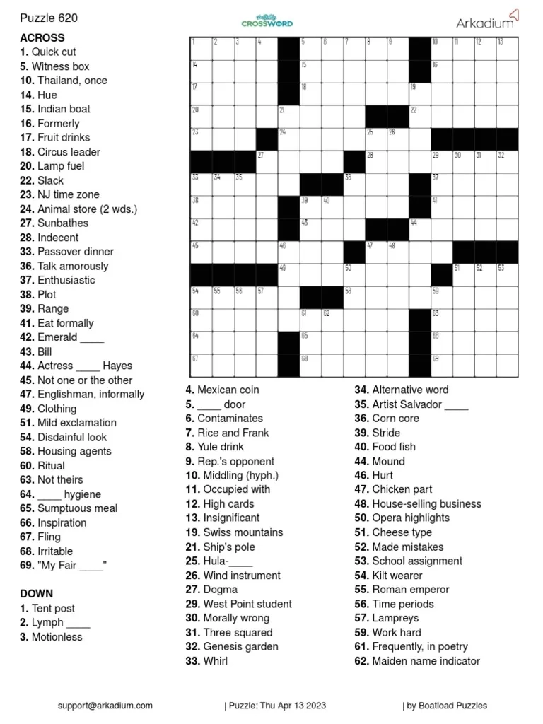 Arkadium Crosswords PDF PDF Young Adult
