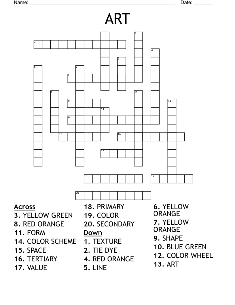 ART Crossword WordMint