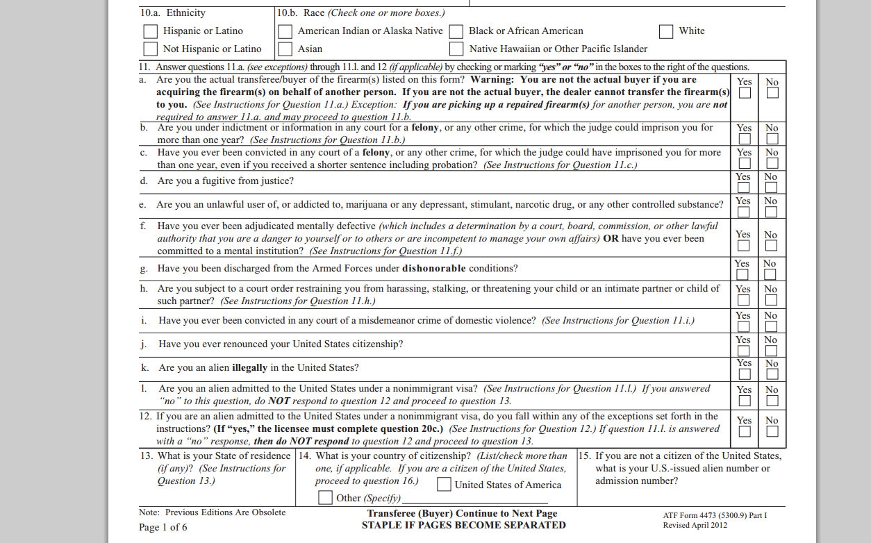 What Is A Form 4473