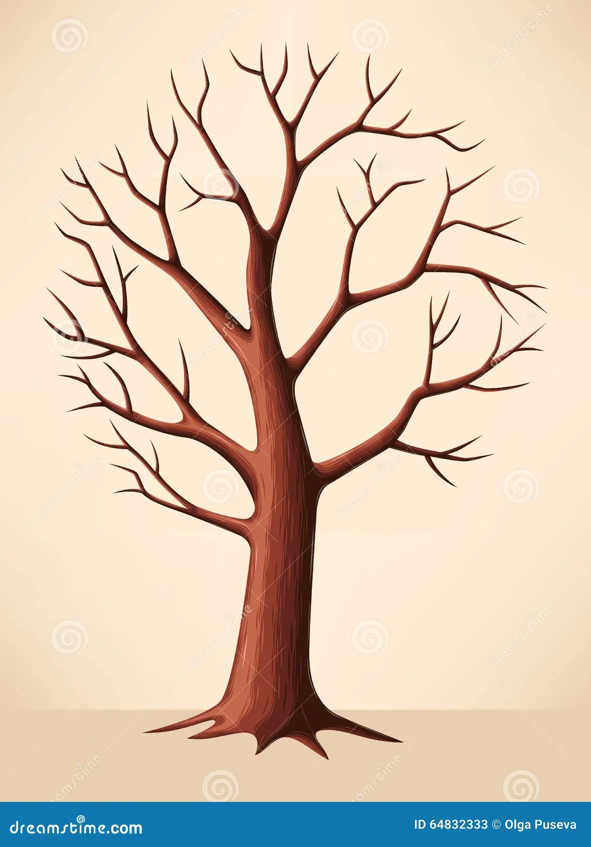 Printable Brown Tree Template