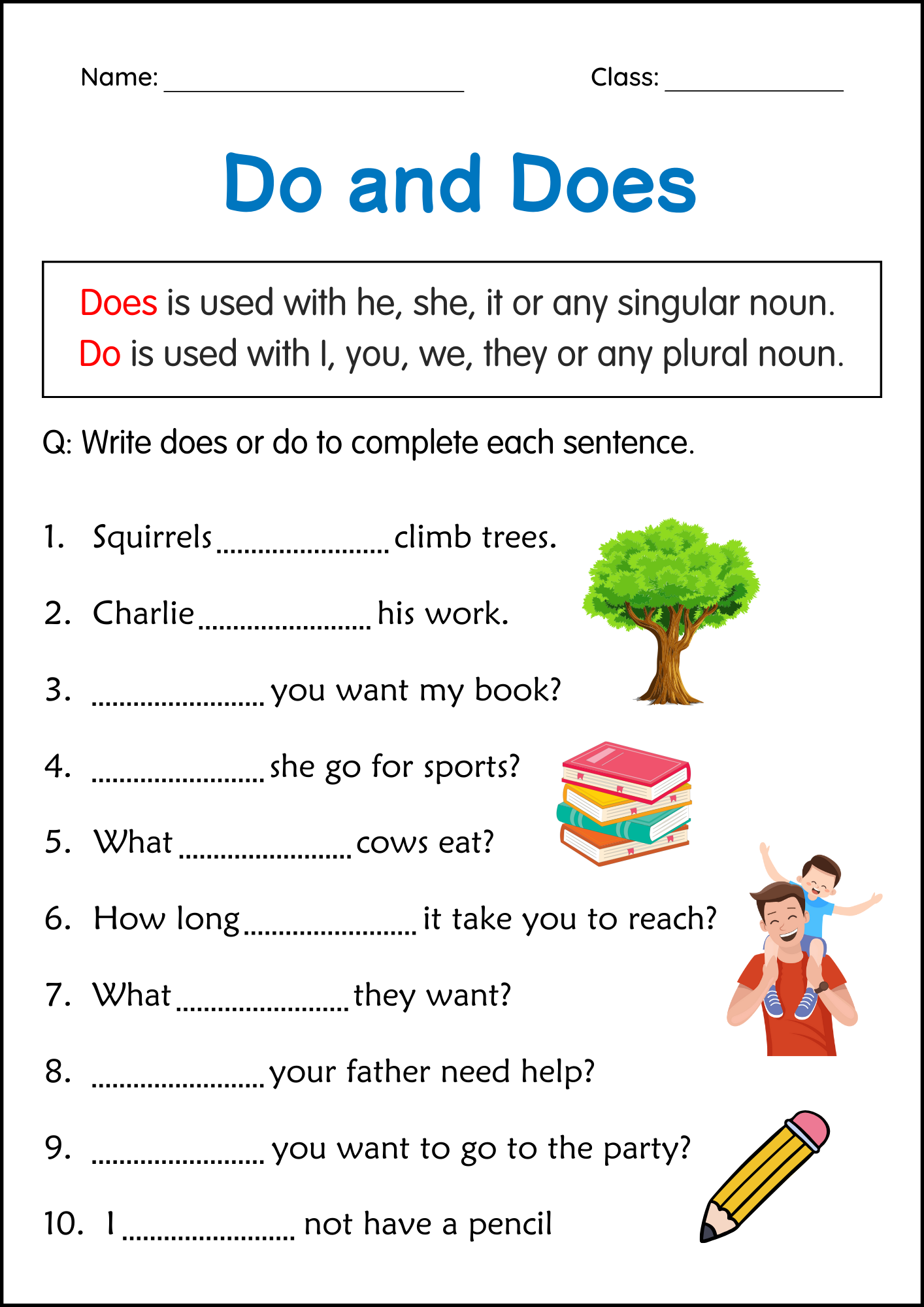 Free Printable English Worksheets For Grade 2