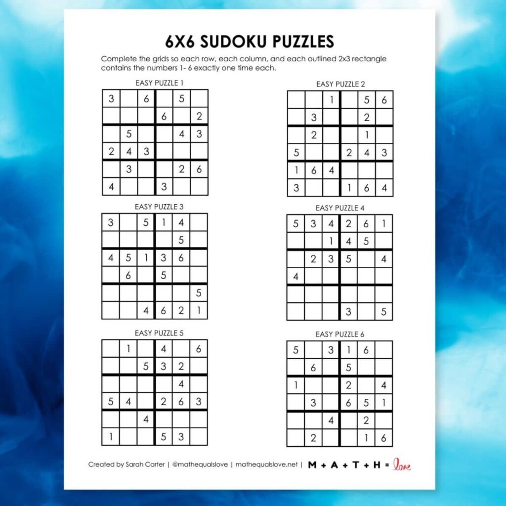 Easy Medium And Hard Sudoku Puzzles Printable