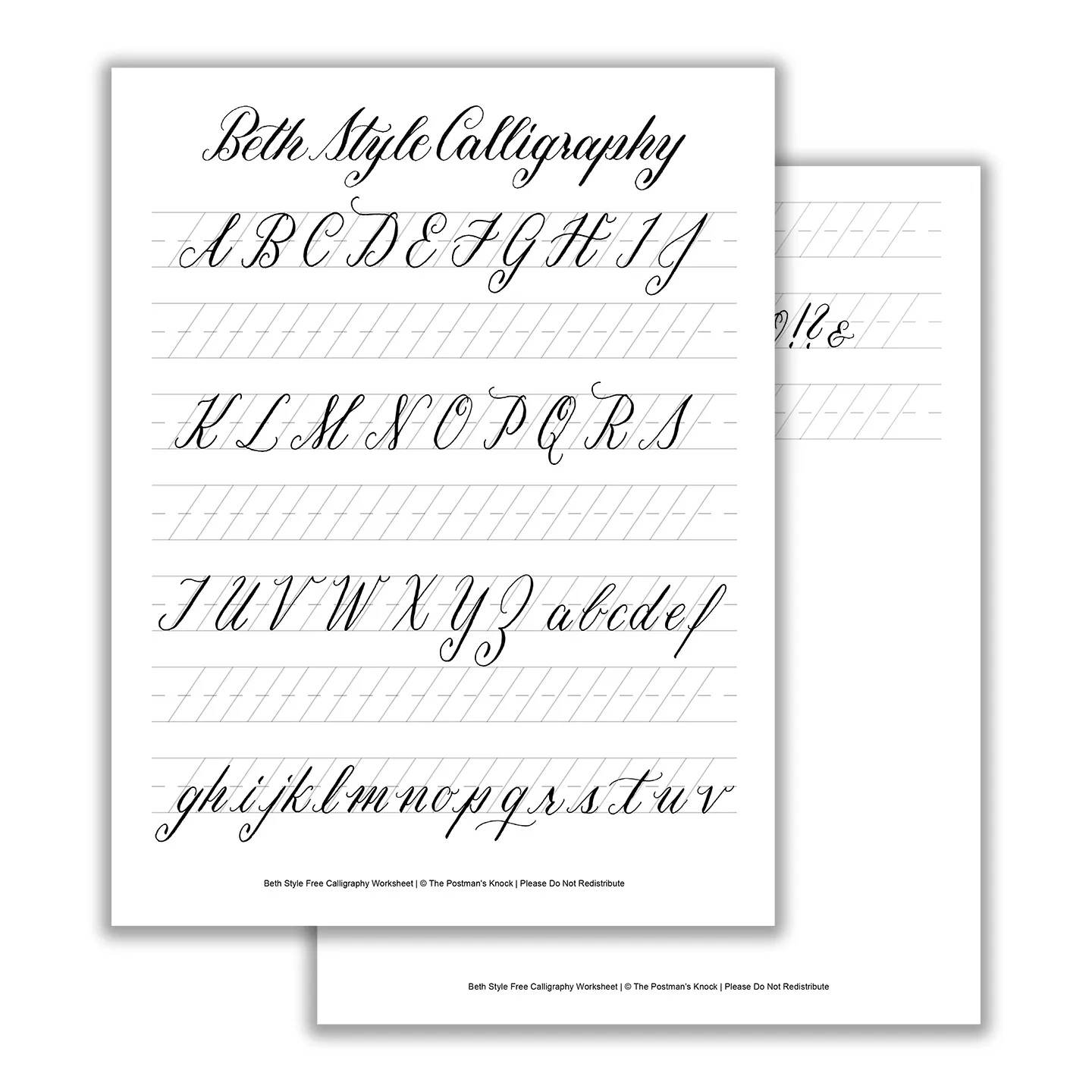 Printable Calligraphy Worksheets Free