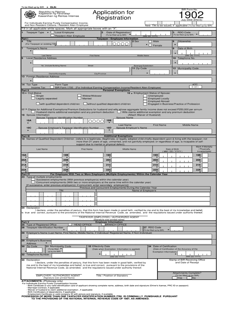 Bir Forms 1902