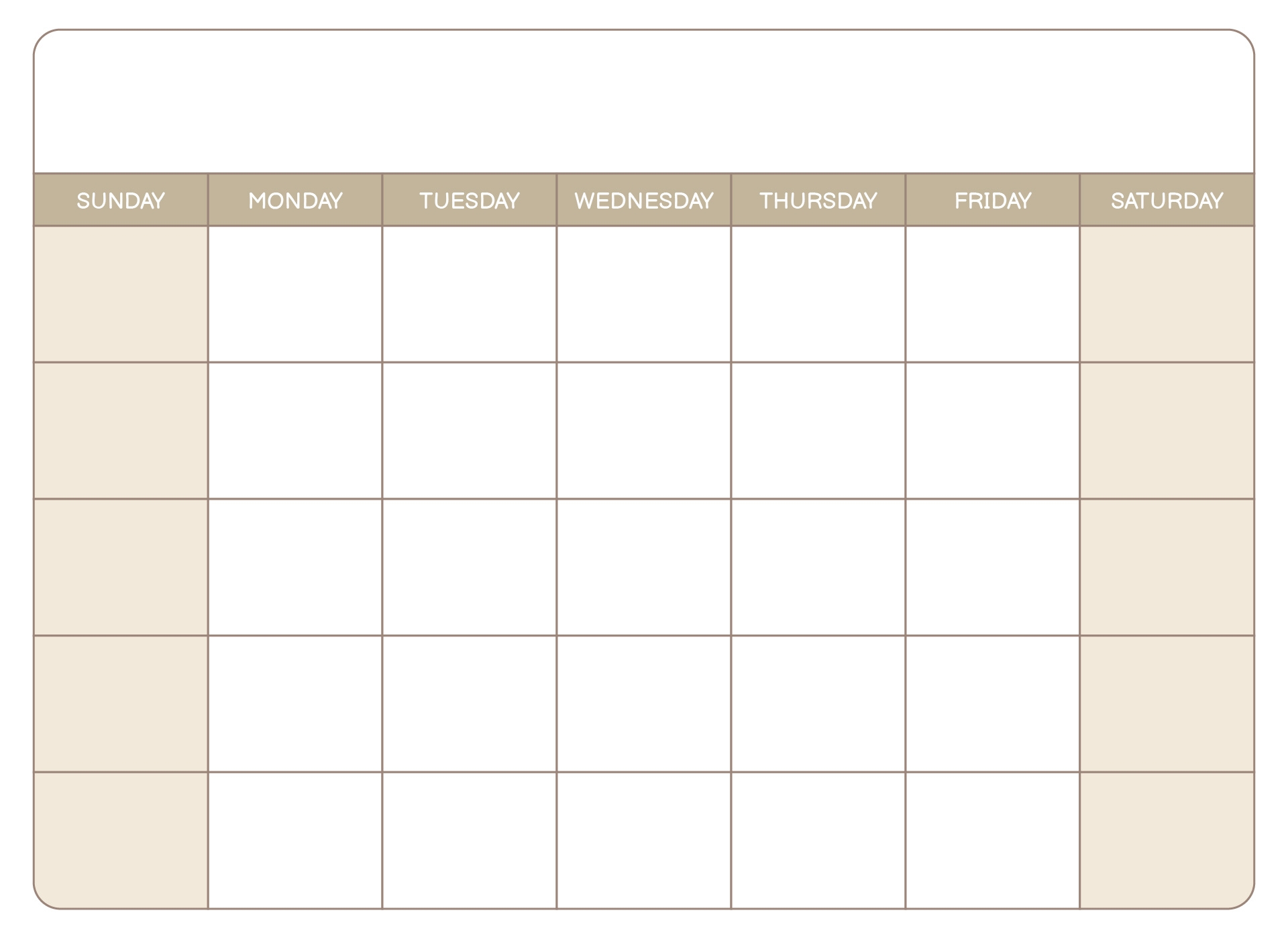 Blank Calendar Pages 10 Free PDF Printables Printablee