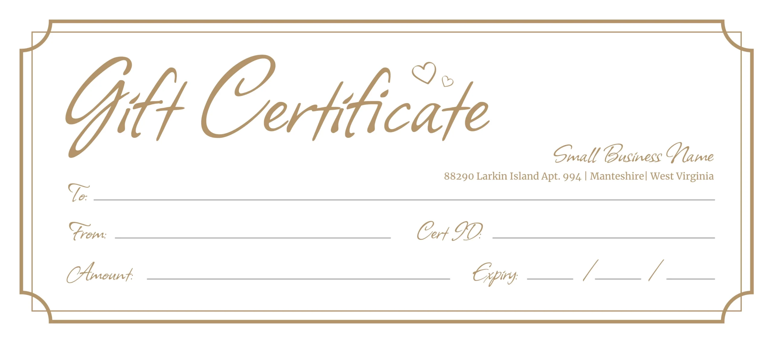 Printable Free Gift Certificate Template