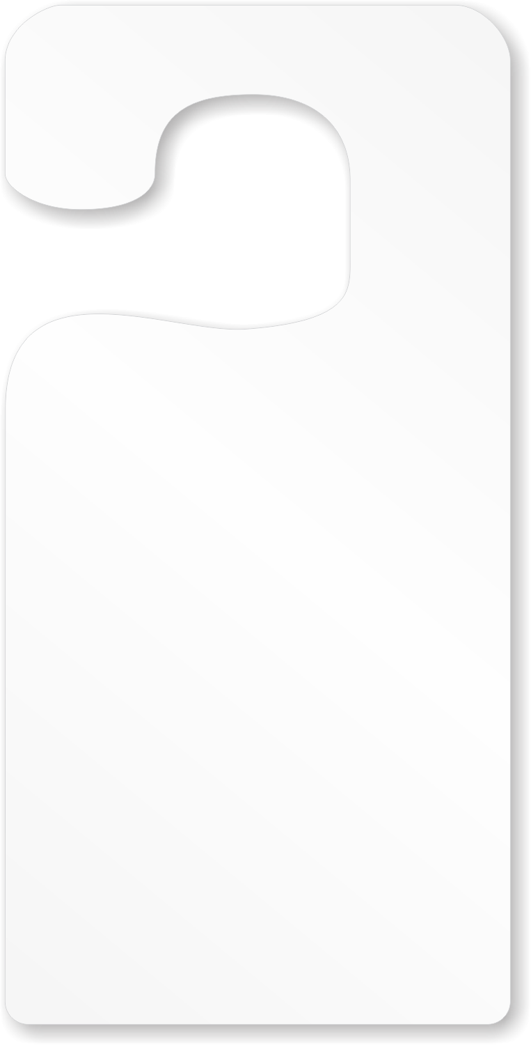 Blank Jumbo Mirror Hang Tag White SKU XM1001 JUMBO