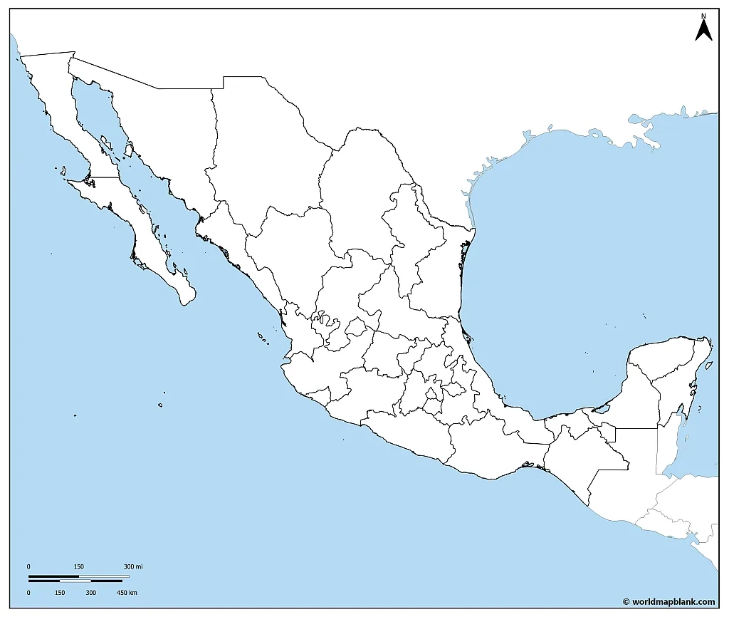Blank Map Of Mexico Outline Map Of Mexico PDF World Map Blank