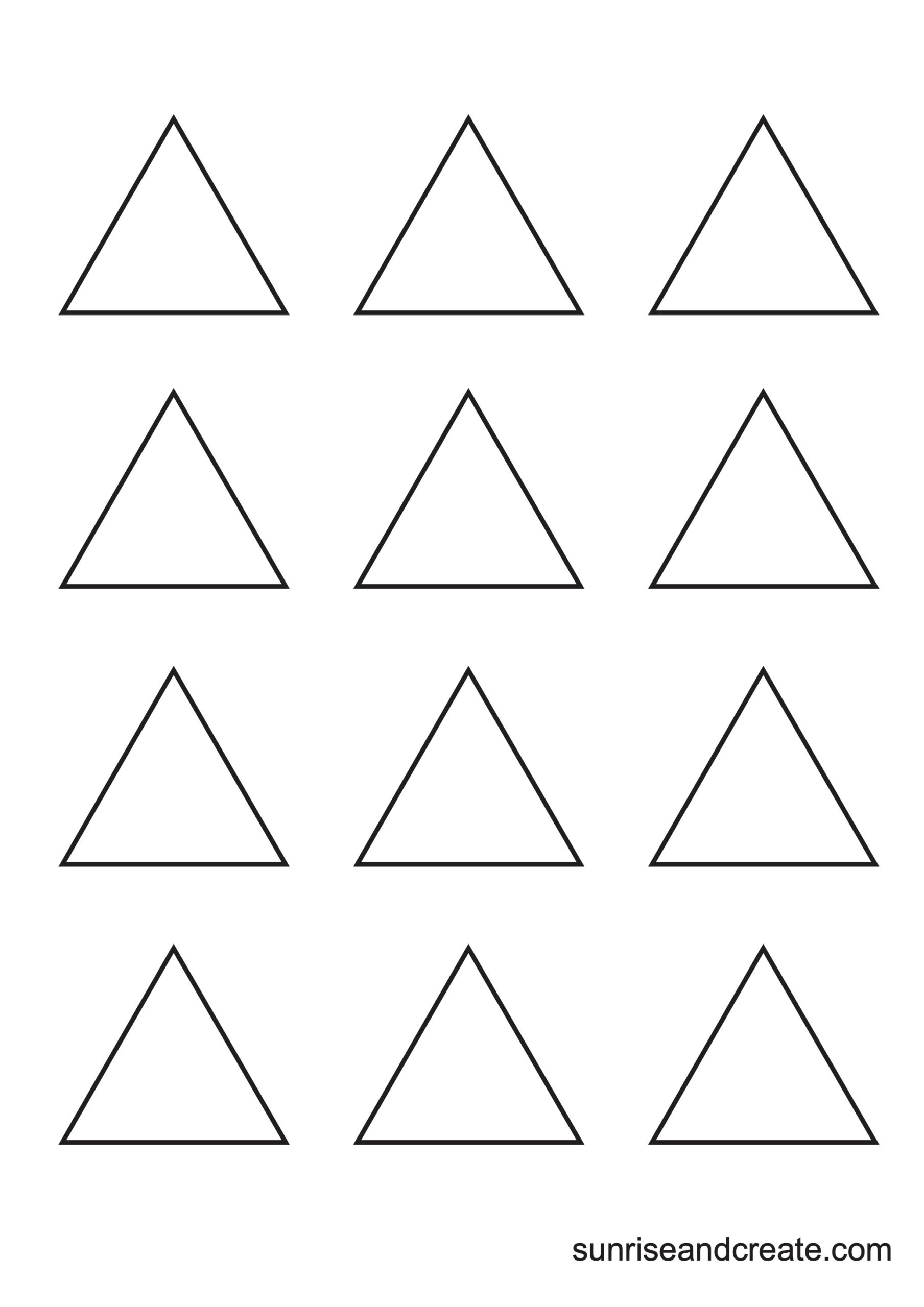 Blank Triangle Template