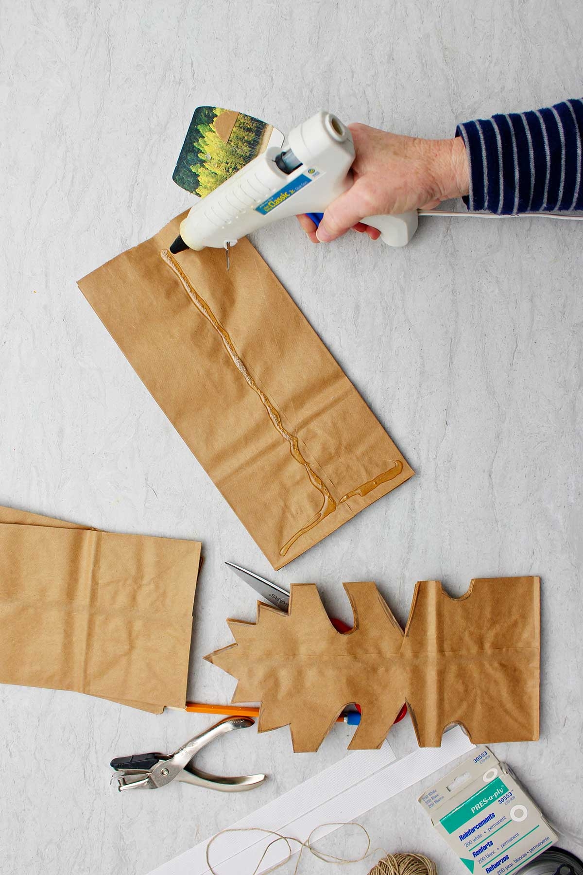 Printable Paper Bag Snowflake Template