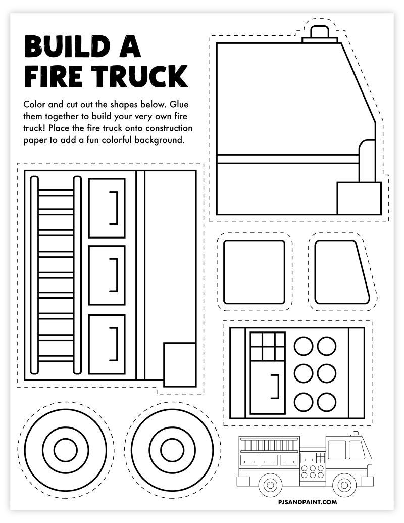 Truck Template Printable