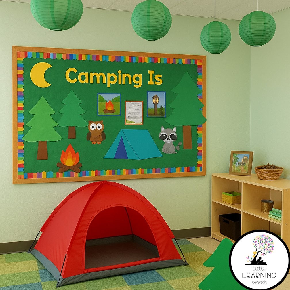 Camping Themed Bulletin Board Ideas Campfire Tents amp Smores 