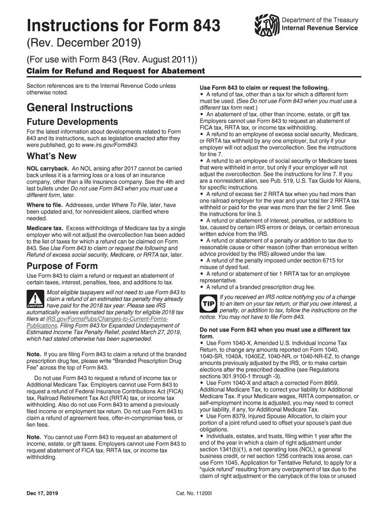 Irs Form 843 Pdf