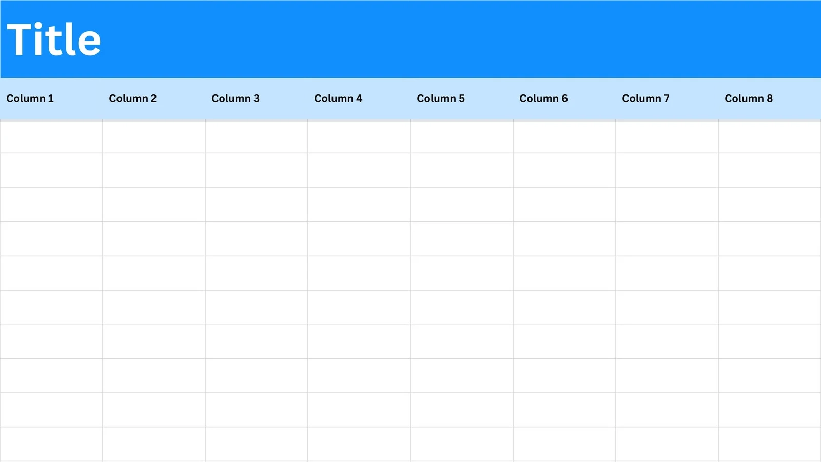 Free Printable Spreadsheet Templates