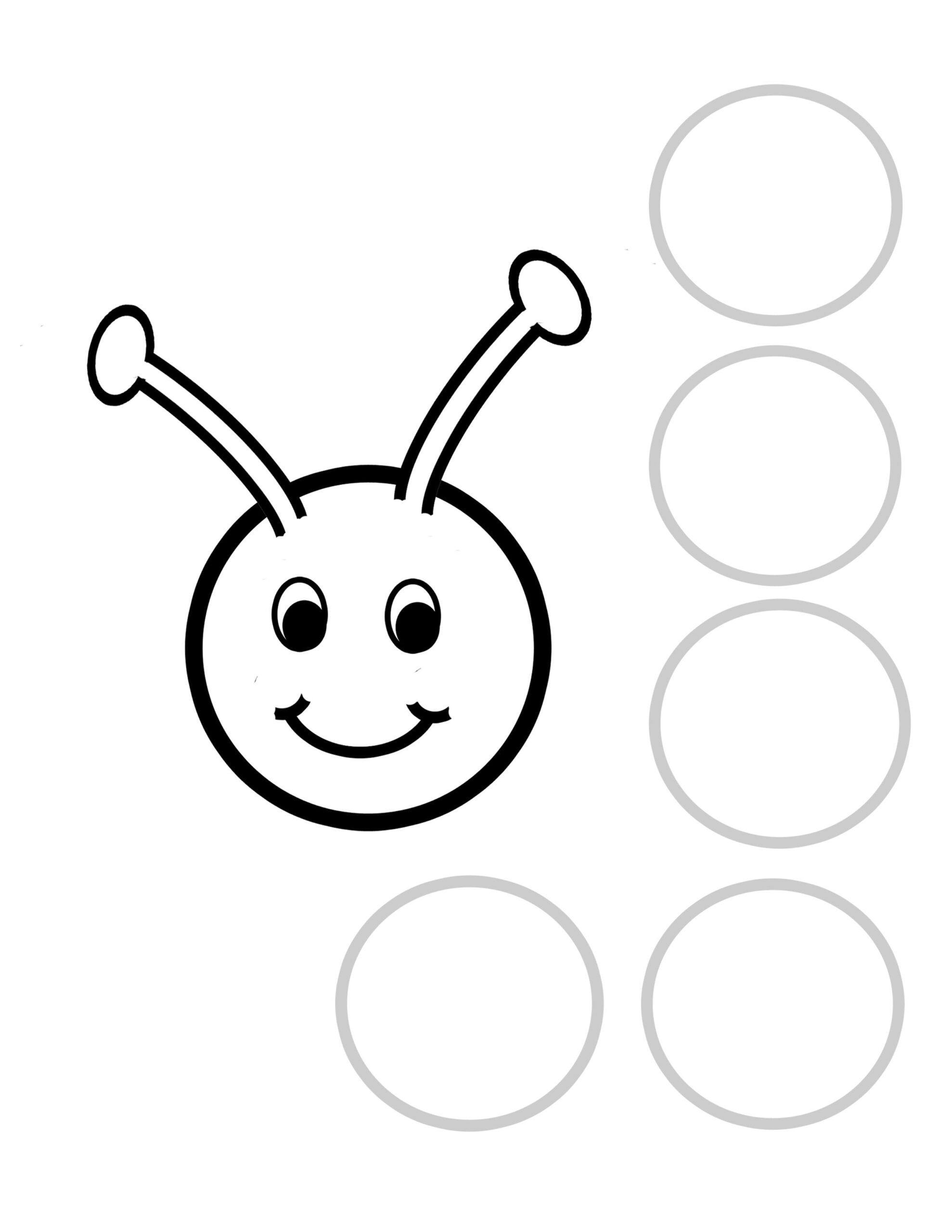 Caterpillar Template Printable