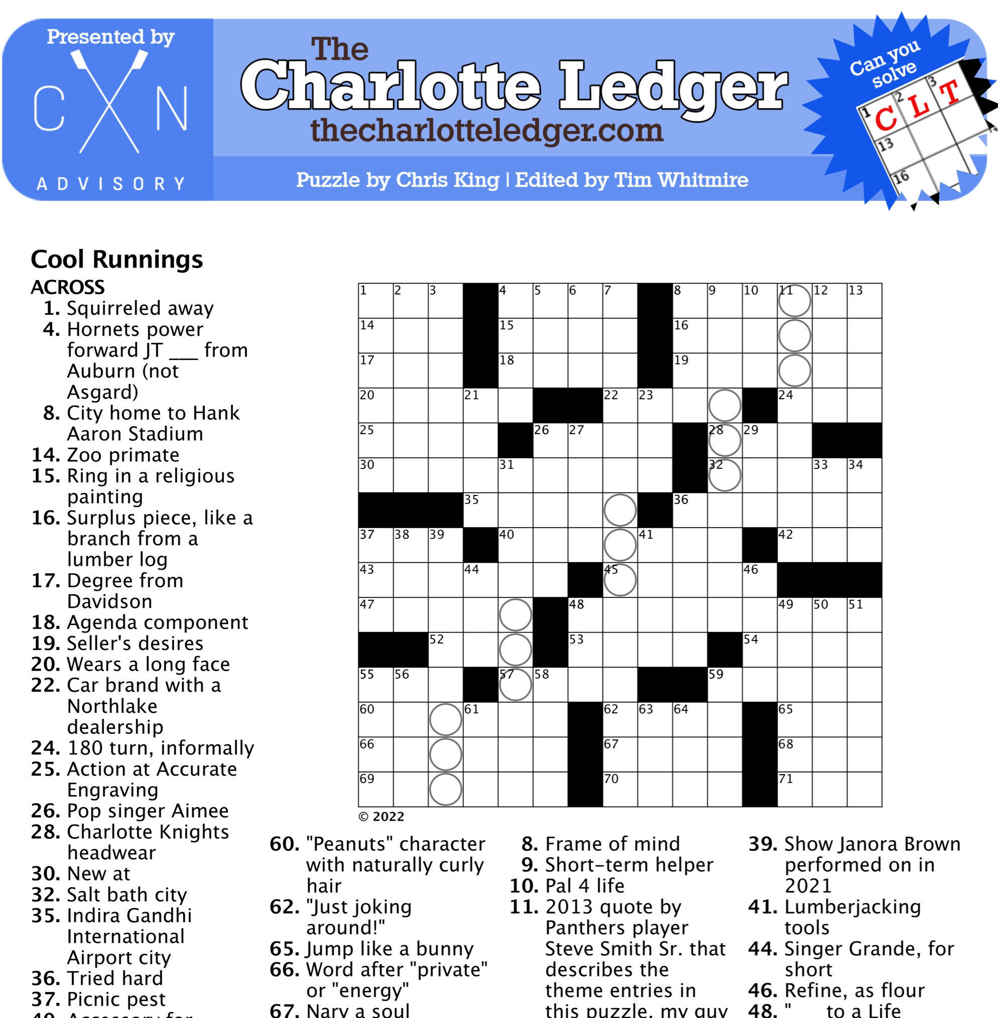 Printable Online Crossword Puzzles Pdf