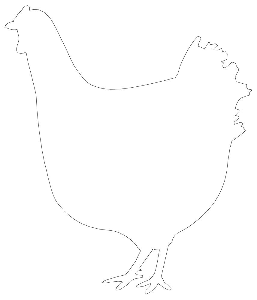 Printable Chicken Template