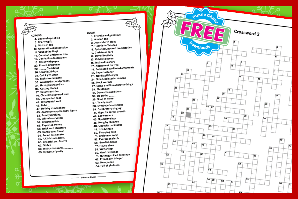 Free Printable Holiday Puzzles For Adults