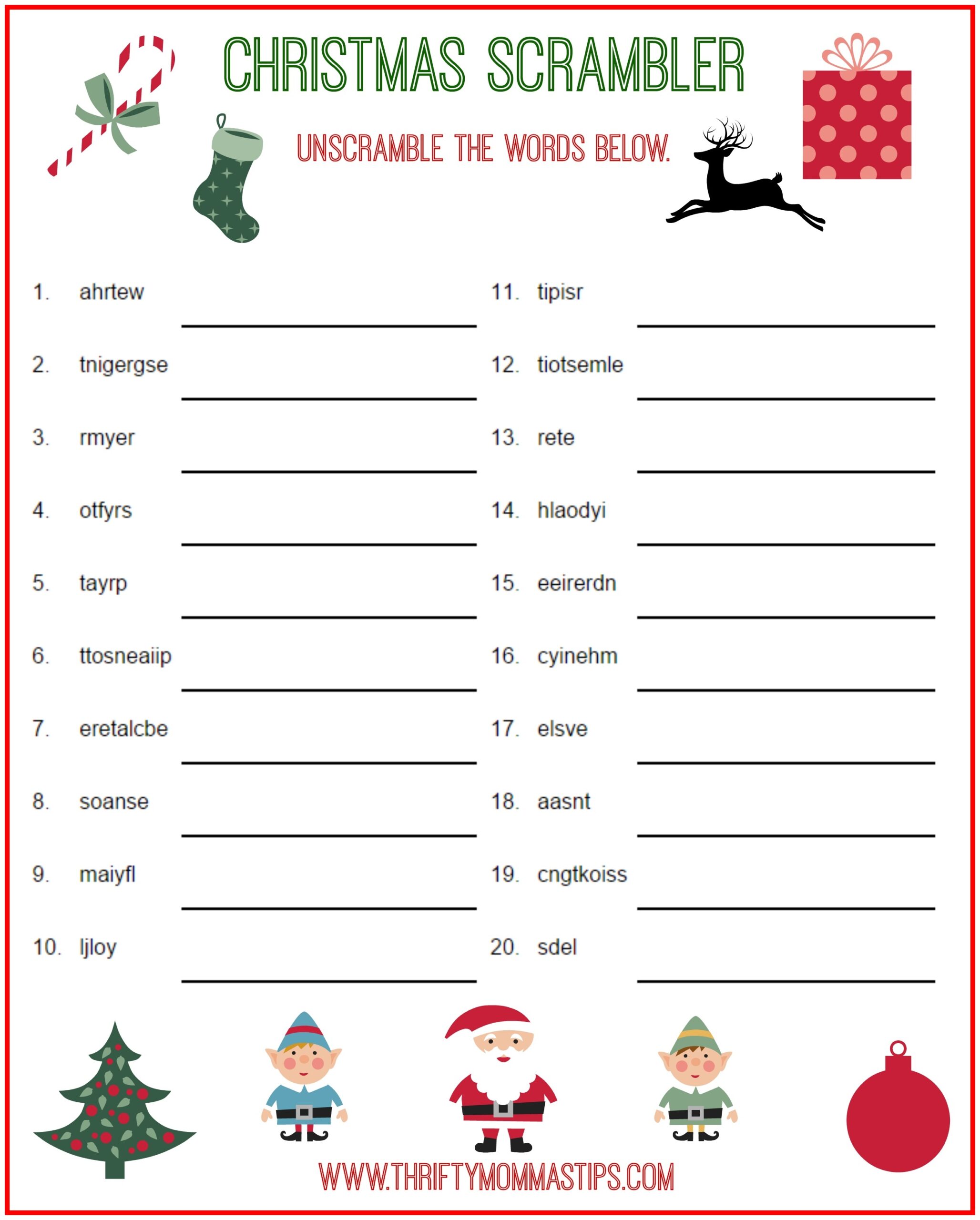 Easy Christmas Puzzles Printable
