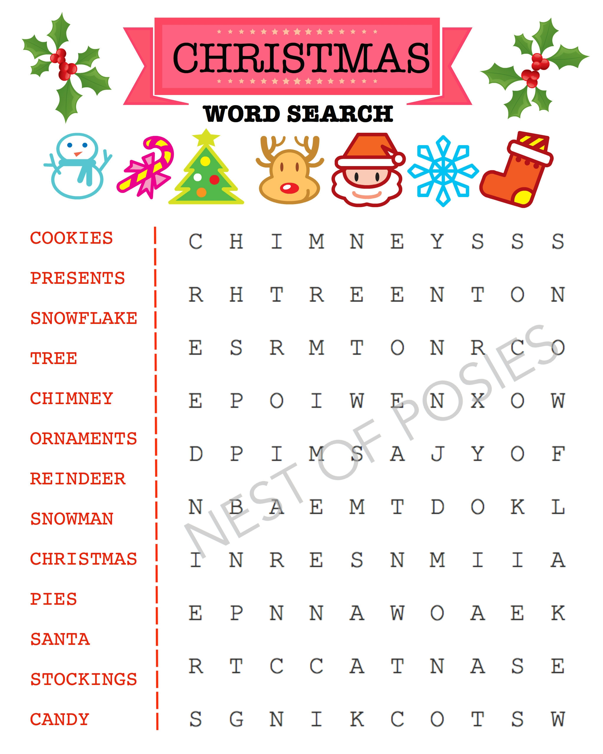 Christmas Free Printable Puzzles
