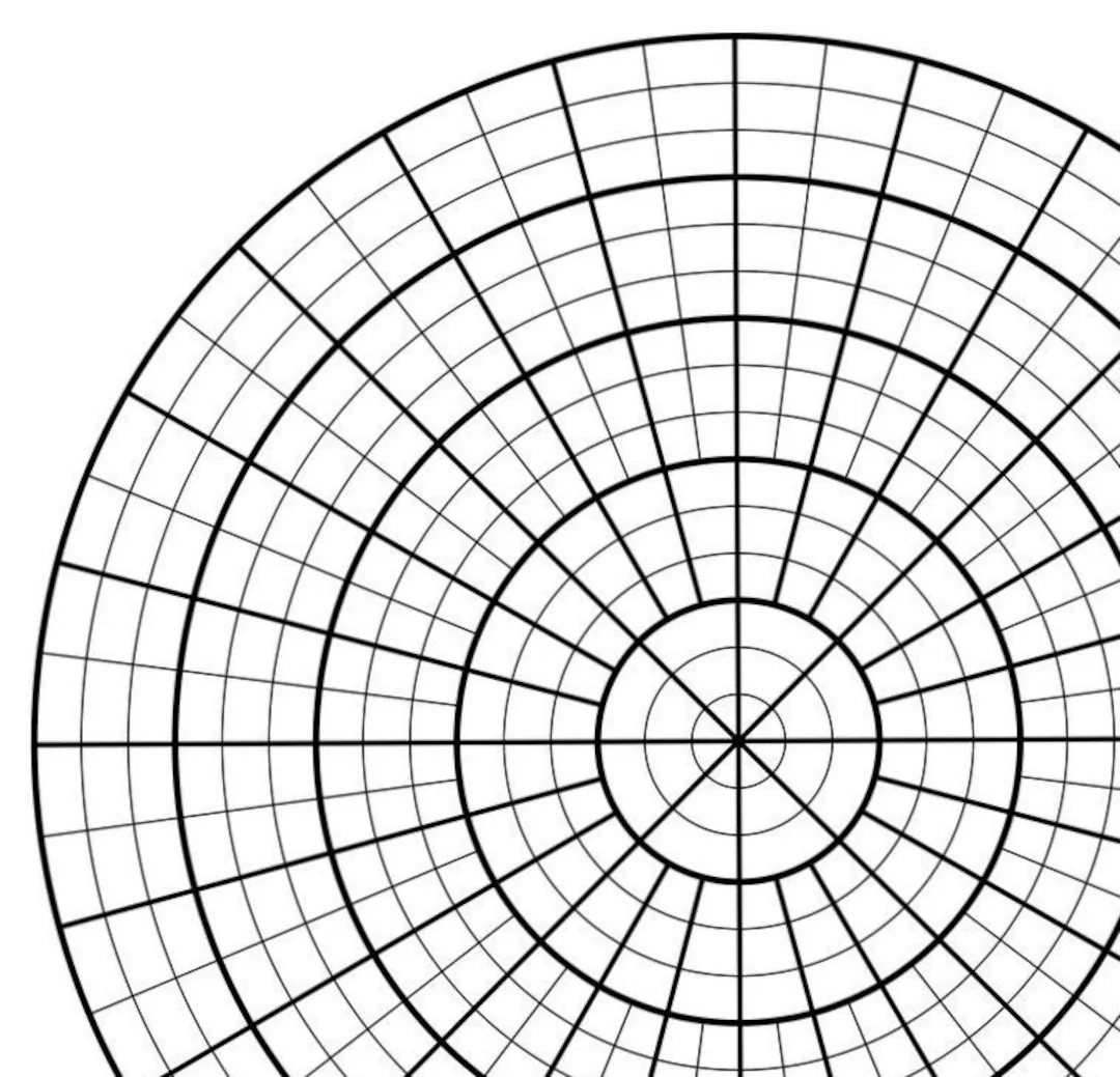 Free Printable Circular Seed Bead Graph Paper